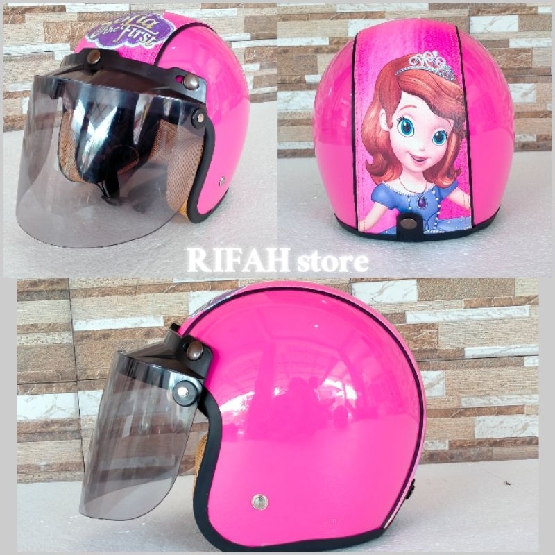 HELM BOGO JUNIOR 7-12 TAHUN KHUSUS KACA DATAR