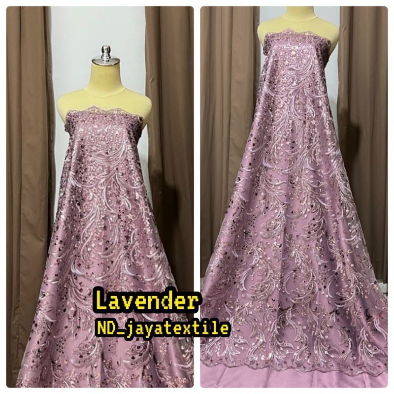 Tile Payet SEQUIN JALAR/Tulle Aplik/Bahan Kebaya