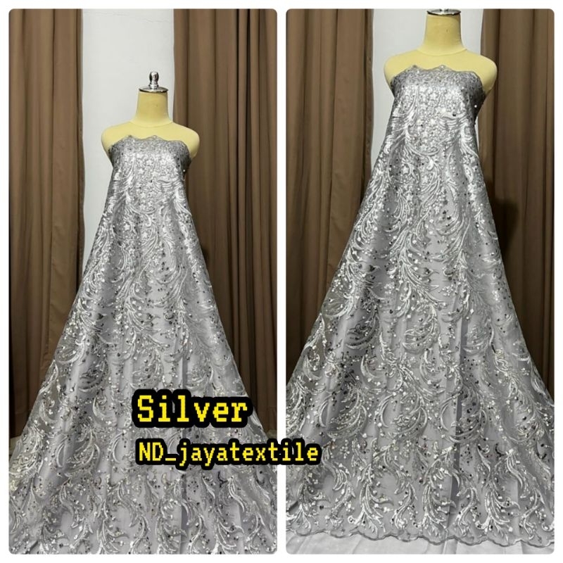 Tile Payet SEQUIN JALAR/Tulle Aplik/Bahan Kebaya