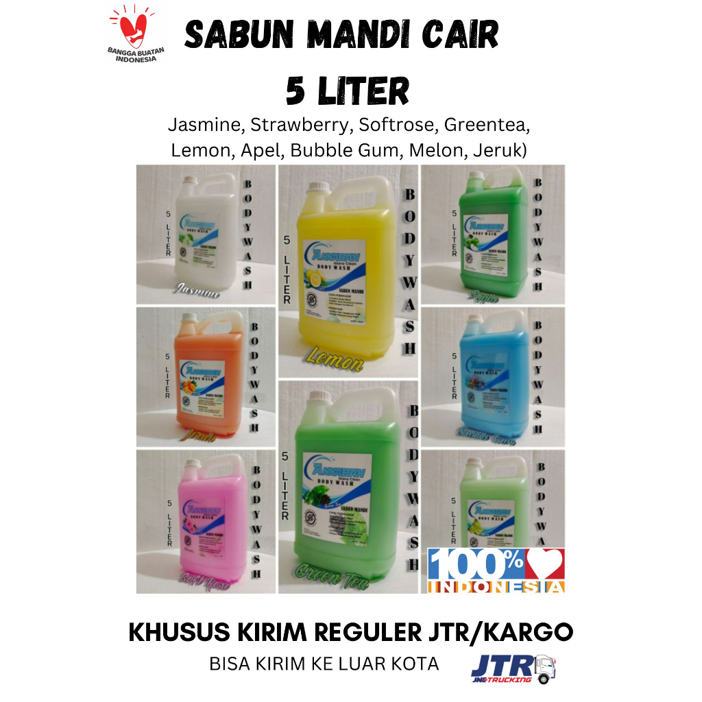 Annabah Sabun Mandi Cair 5 Liter Body Wash Murah Berkualitas