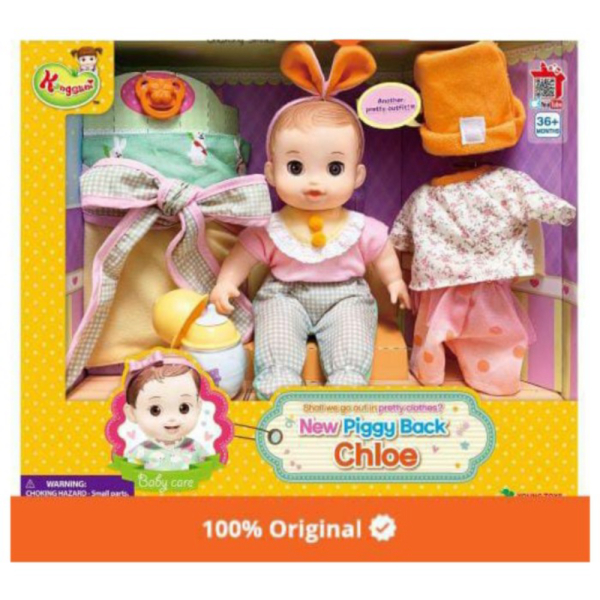 

Jual Boneka Kongsuni New Piggy Back Chloe Doll Plus Aksesoris Gendongan Murah