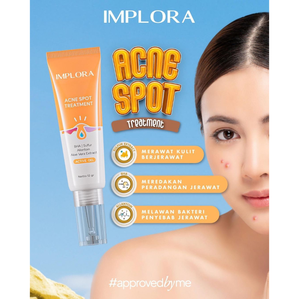 IMPLORA Dark Spot Treatment Indonesia / Gel Noda Hitam 12g / Pouteria Lucuma Niacinamide Licorice Extract Kakadu Plum Extract Active Gel / Mencerahkan Memudarkan Kulit Kusam Noda Hitam Flek Bekas Jerawat / Skincare Face Care Series Perawatan Wajah / Acne