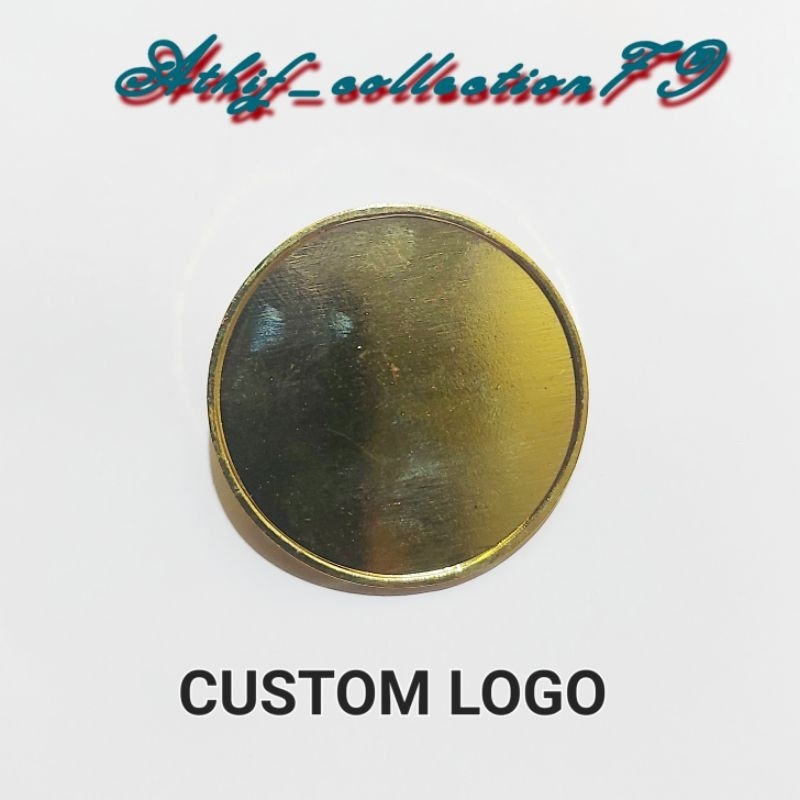 Pin Bulat Custom Logo Lencana Bulat Logo Custom Bulat 3.5cm
