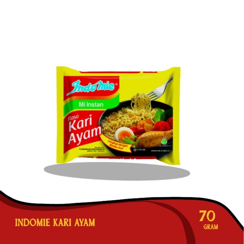 

Indomie Mi Instan Kari Ayam 70 gr