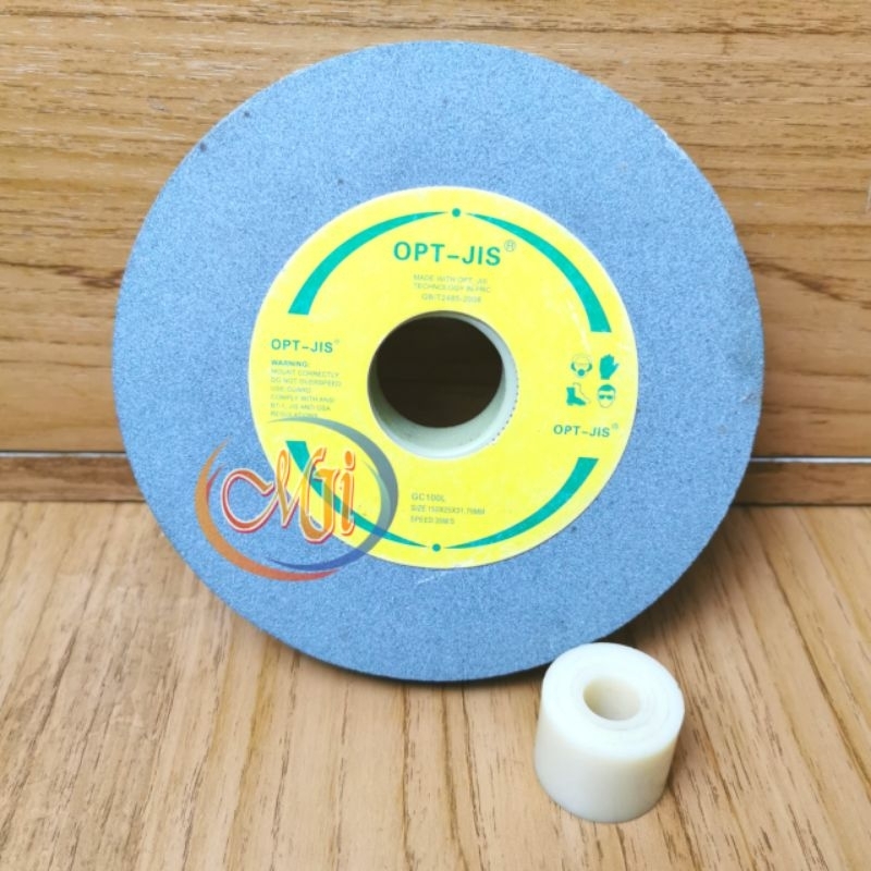 Batu Gerinda Poles Asah 6 inch Grit 100 OPT Batu Gerinda Duduk 150×25×3.75 mm