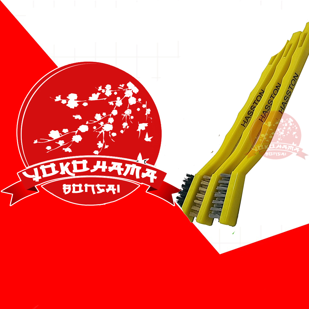 YOKOHAMA BONSAI - Sikat 3-in-1 Set Kawat Nylon Tembaga 3 Pcs - 7 9 Inch