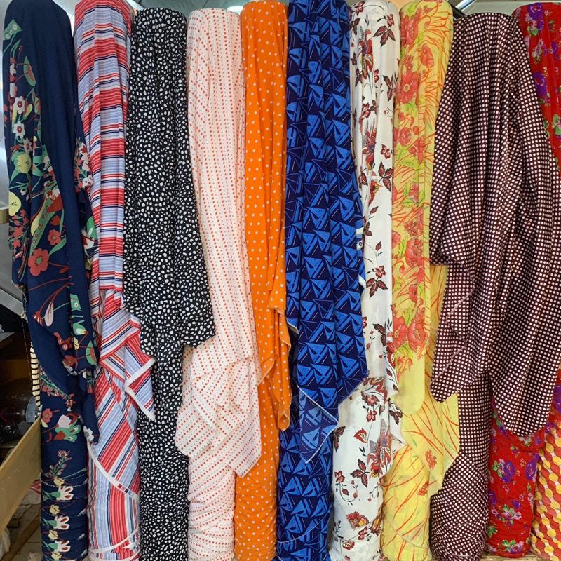 kain zara crepe motif, ceruty, ceruty babydoll, ceruty armani, kain polos, kain plisket, kain dress