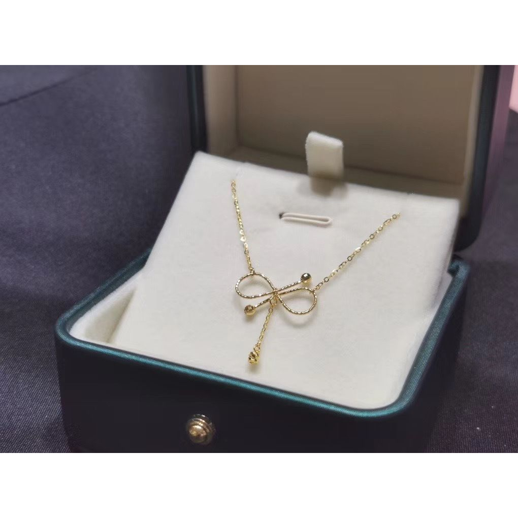 Kalung Titanium Wanita Anti Karat Dan Kristal Kupu Liontin Gold Fashion Jewellery Perhiasan Murah