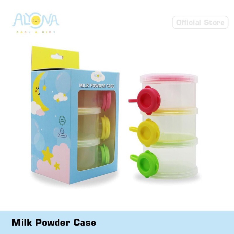 MILK POWDER CASE PREMIUM ALYONA 3 LAYER / TEMPAT SUSU BUBUK BAYI 3 SUSUN