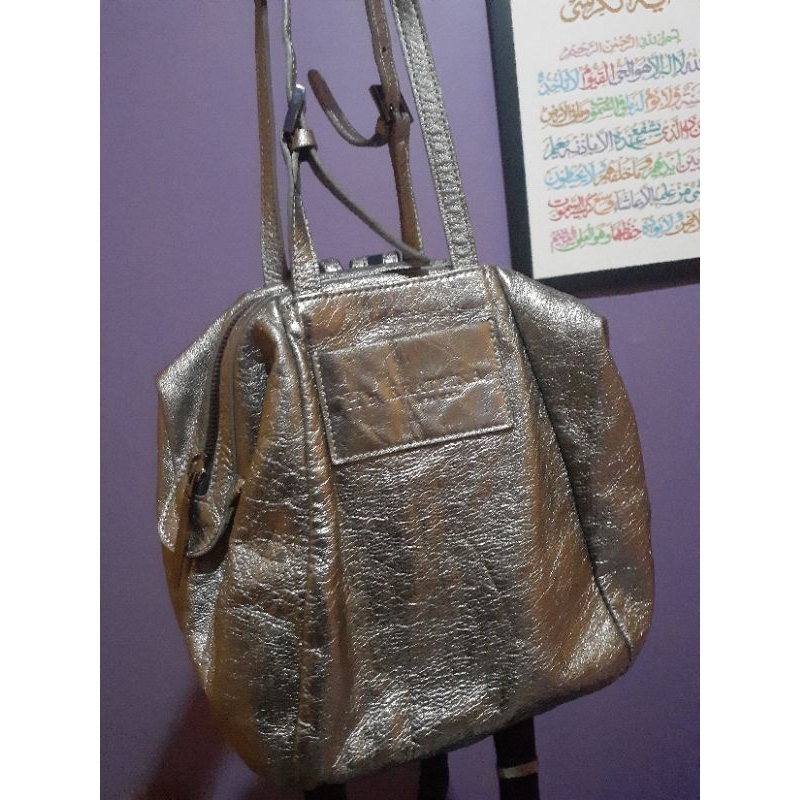 Original Ransel H by Ekatrina Kulit Asli Silver (Preloved)
