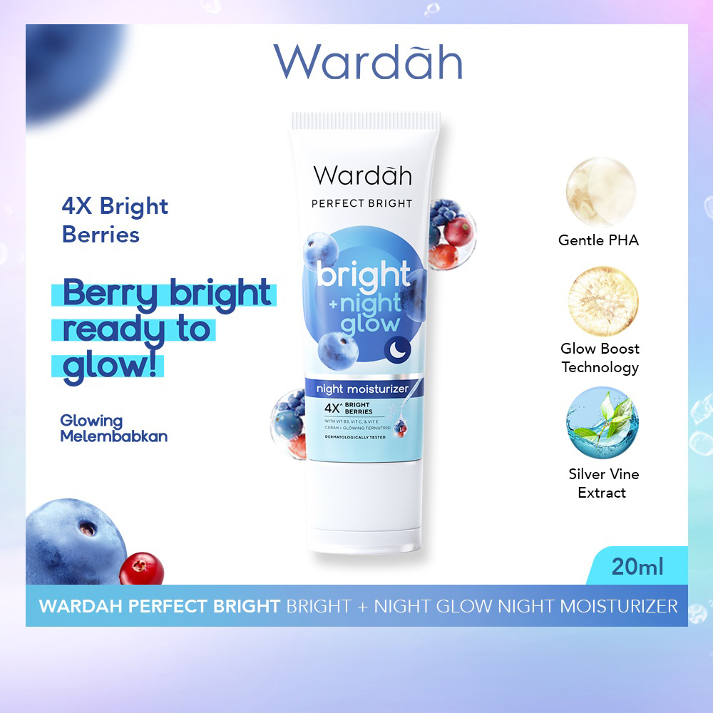 Wardah Perfect Bright Bright + Night Glow Night Moisturizer - 20ml