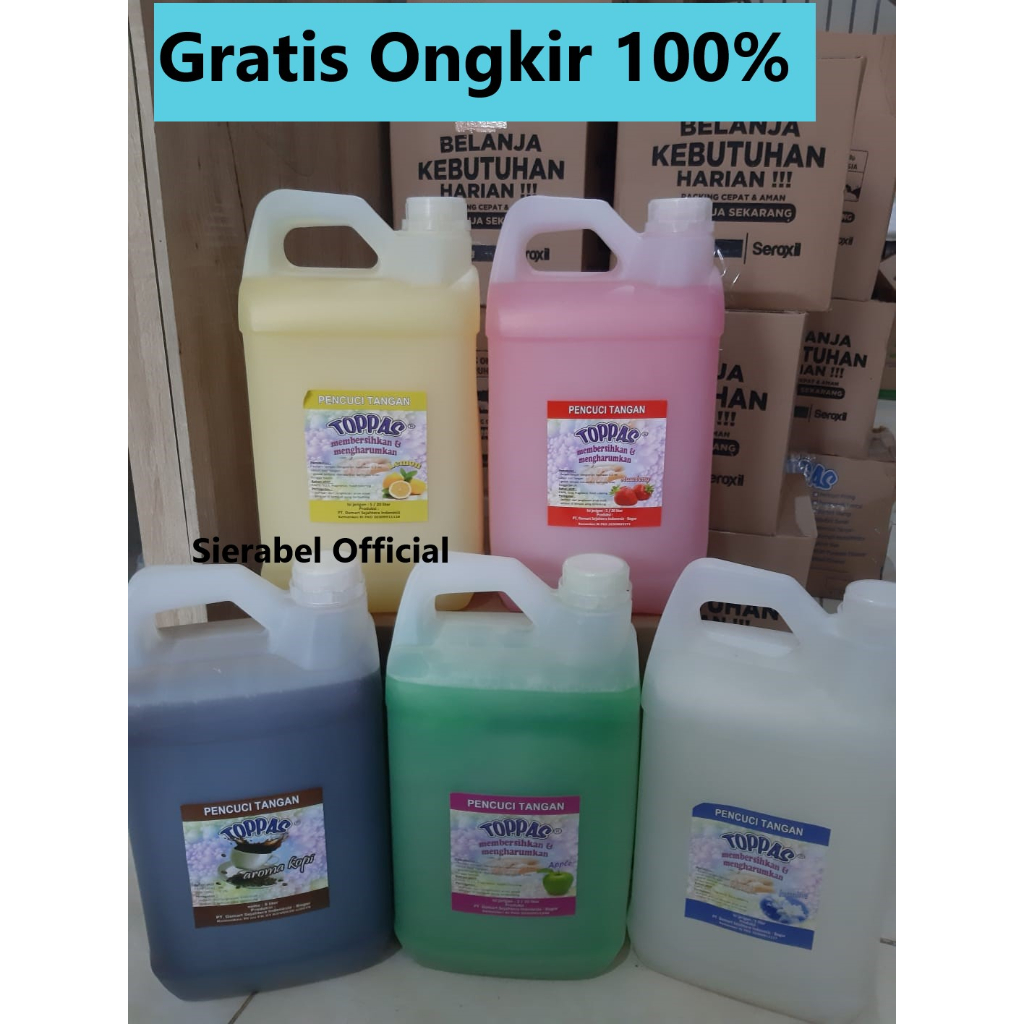 Sabun Cuci Tangan Hand Soap TOPPAS 5 Liter INSTAN SAMEDAY