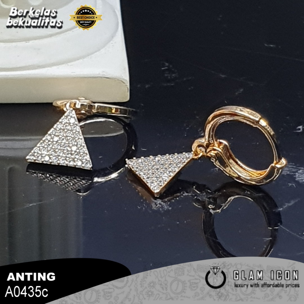 Anting clip mata abstrak Lux C0345 ACG