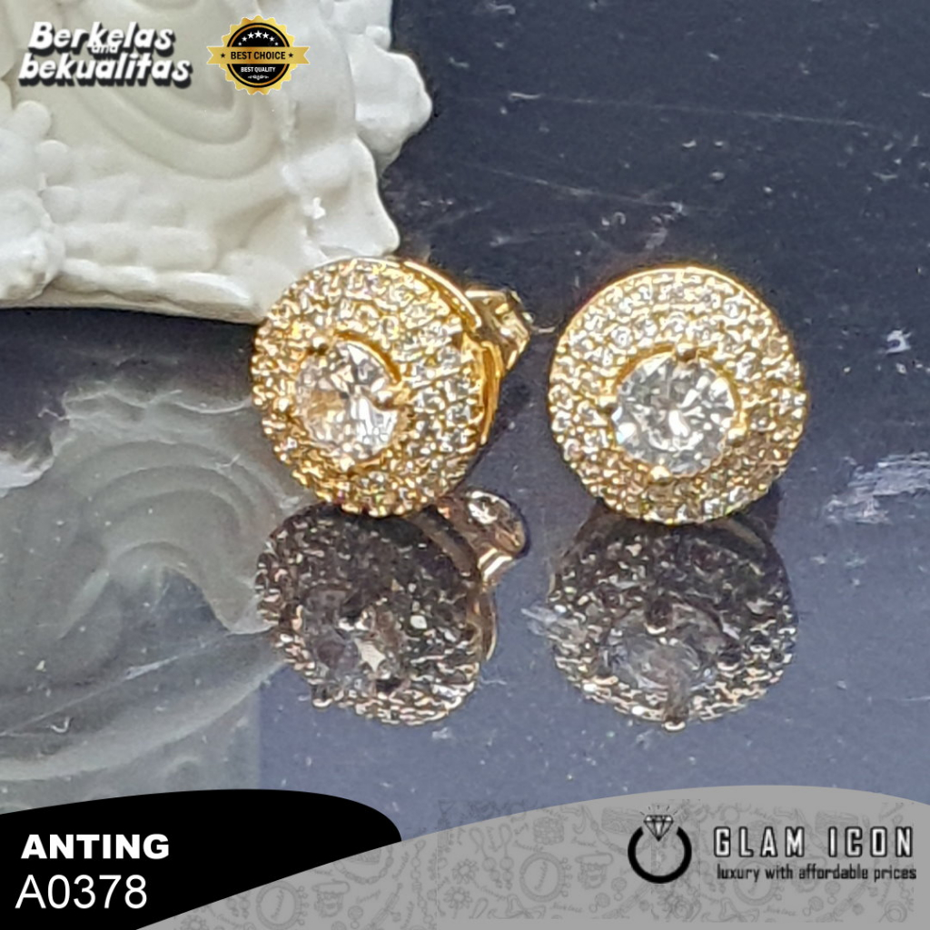 Anting Tusuk mata lingkar baris Lux  A0378 ATG