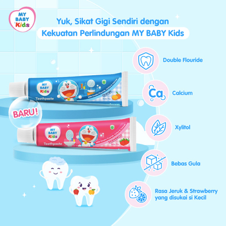 My Baby Kids Toothpaste 45gr | Pasta Gigi Anak Floride Anti Berlubang / Odol