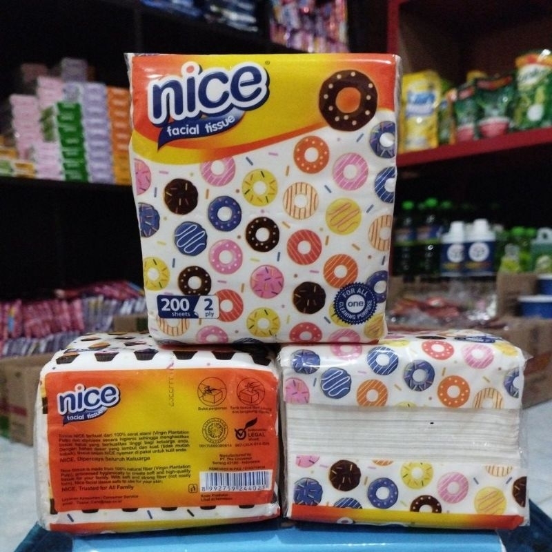 Tissue NICE 200 sheets 2 ply FACIAL TISSUE