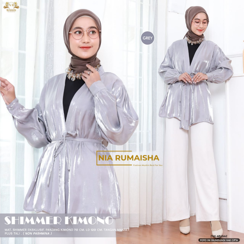 Shimer Kimono Tunik Atasan Wanita Original Produk By Orinaura