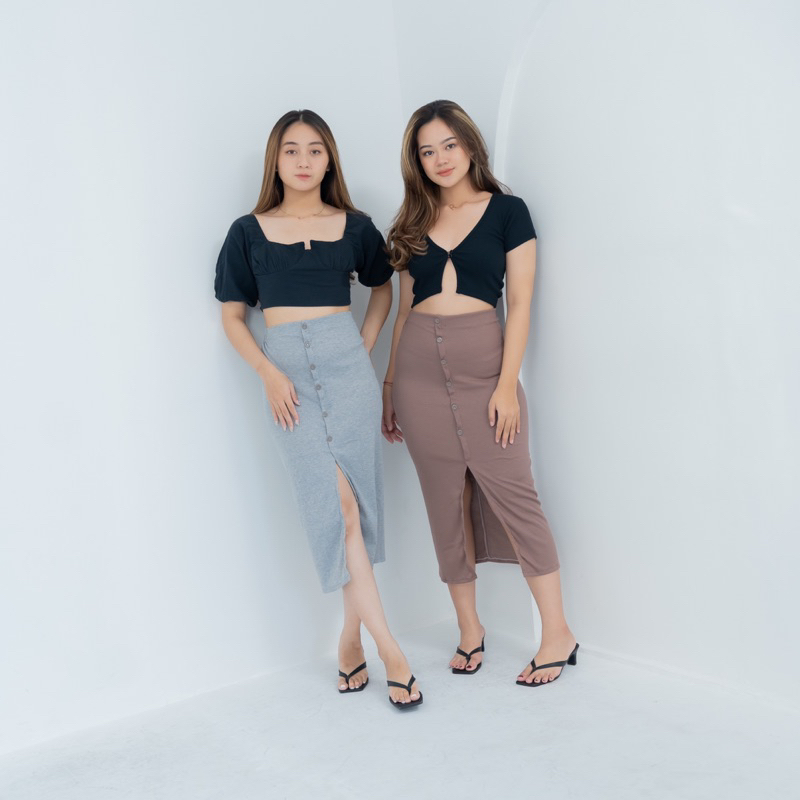 	 ELORA [ Mogui Skirt ] Bawahan Rok Wanita | Style Korean | Fashion Kekinian	