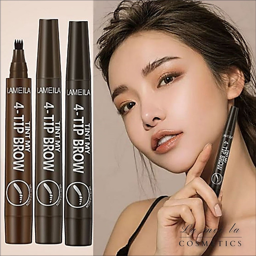 Lameila Eyebrow Waterproof Natural Eyebrow Pen Four claw Eye Brow Tint Fork Tip Long Lasting 784