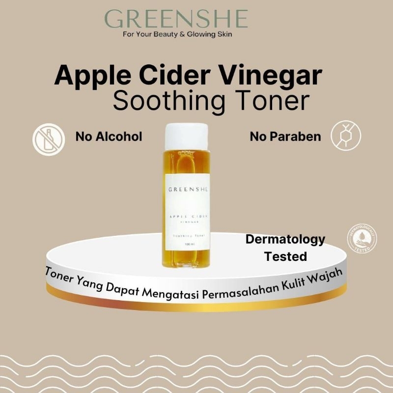 SOOTHING TONER GREENSHE APPLE / TONER CUKA APEL GREENSHE