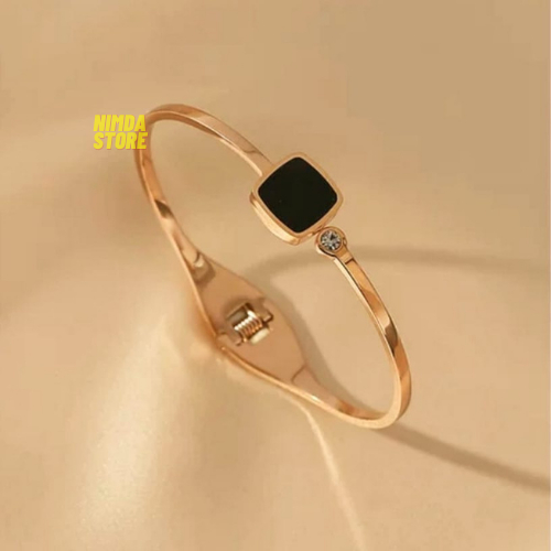 Gelang Wanita Bangkok Titanium Premium Batu Kotak