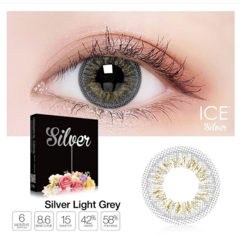 SOFTLENS X2 ICE SILVER 03 LIGHT GREY 15 MM