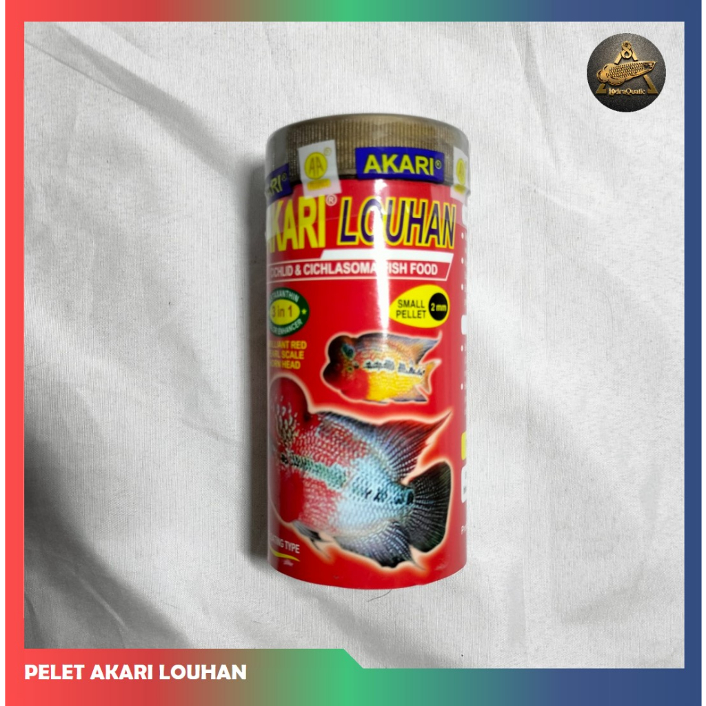 PELET AKARI LOUHAN ASTAXANTHIN COLOUR BOOSTER AKARI SPIRULINA PELET IKAN HIAS PELET LOUHAN PELET IKAN PREDATOR PELET IKAN IKAN HIAS