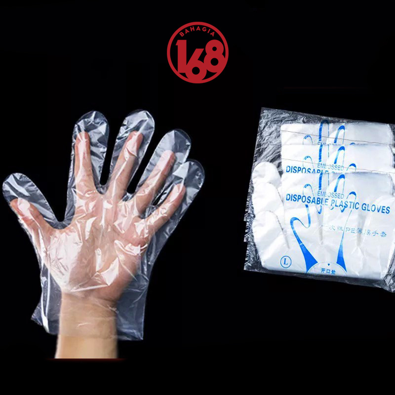 Sarung Tangan Plastik Sekali Pakai Isi 100 Pcs
