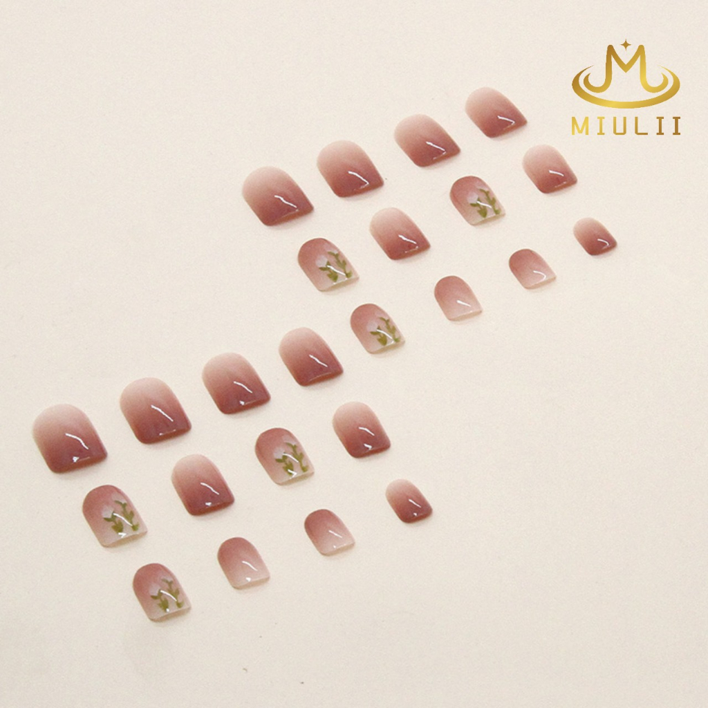 MIULII / KUKU PALSU A0764  / 24PCS / 3D / NAIL ART / PREMIUM / CUTE / FREE LEM JELLY / KUTEK