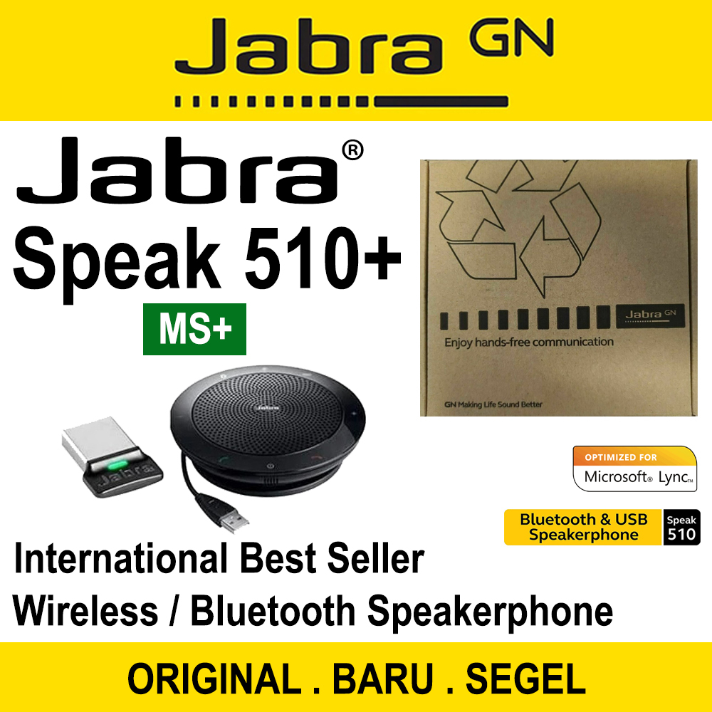 Jabra Speak 510+ MS with Jabra Link Bluetooth Dongle BNIB