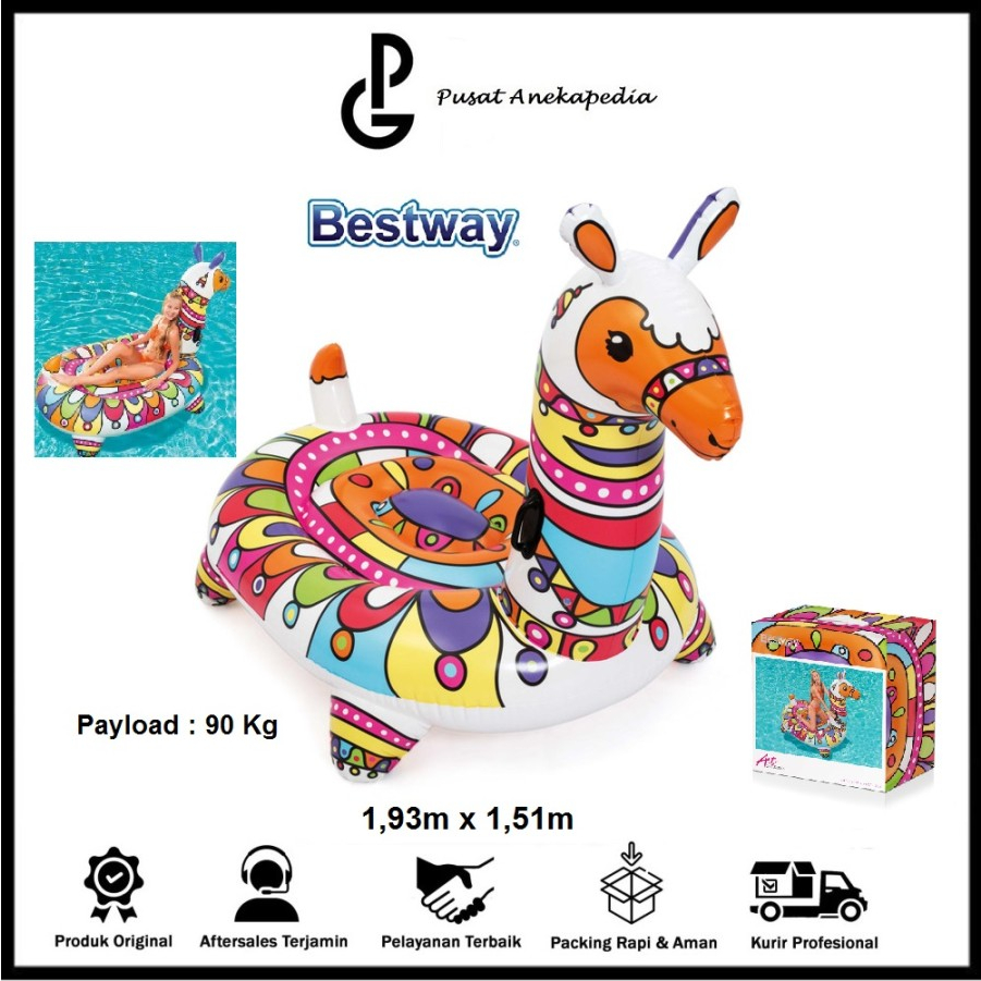 Bestway Pelampung Inflatable Llama Pool Float Ride On - Balon Renang - Kolam Anak - Pelampung Renang