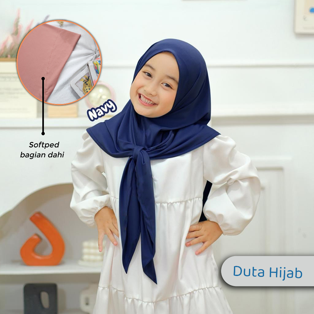 Jilbab Segitiga Instan Remaja Soft Pad Umur 5 - 10 Tahun