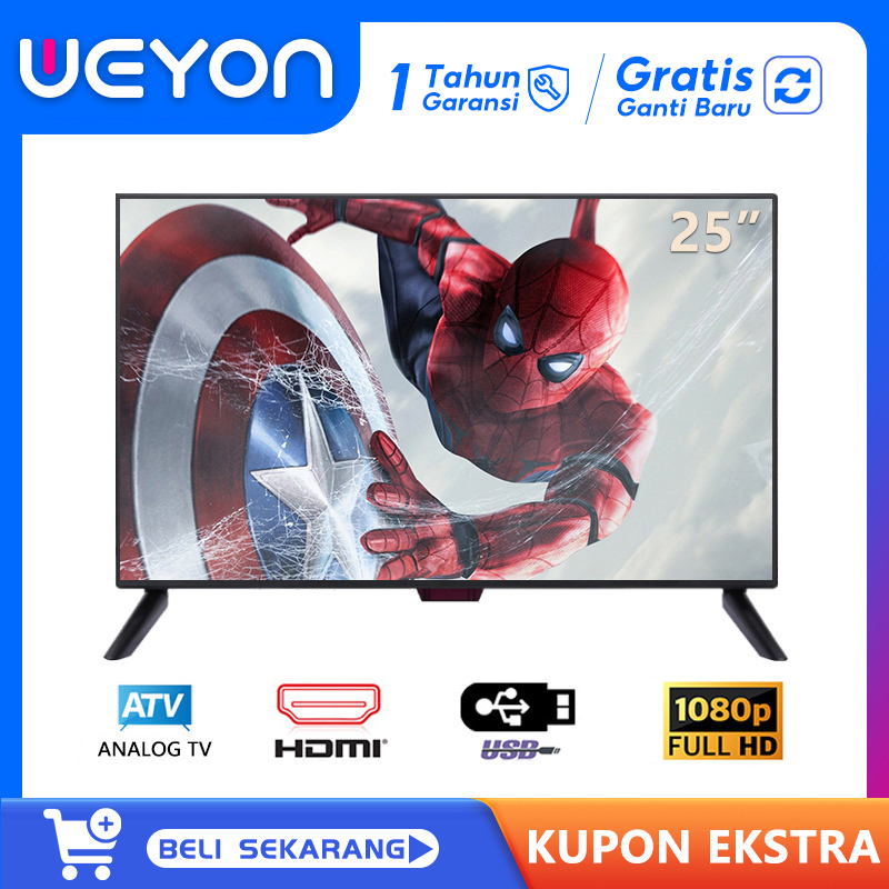 Weyon TV Digital 24/25 Inch TV Murah Televisi LED FHD-HDMI-USB-AV