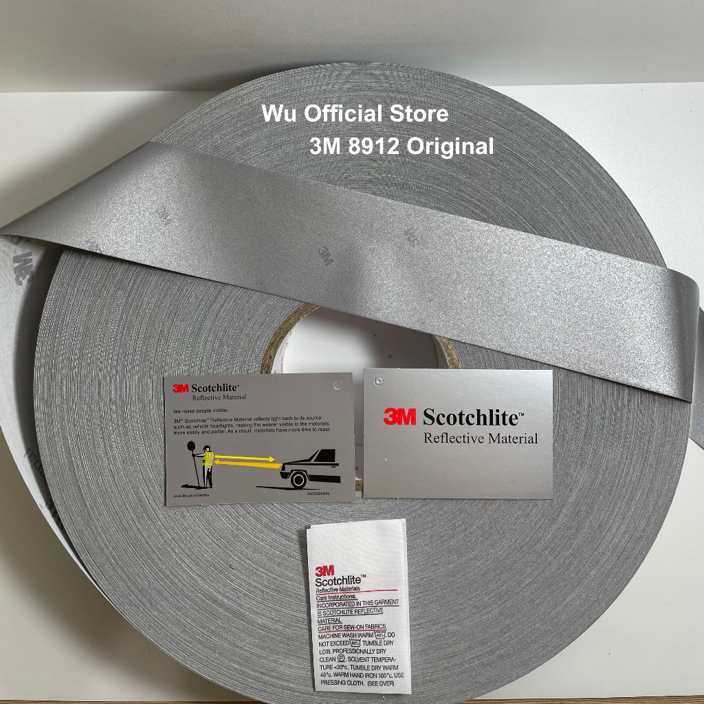 Scotlight 3M 8912 Scotchlite Skotlet Reflective tape 1 meter lebar 2"/ 5 cm / Pita 3M 8912