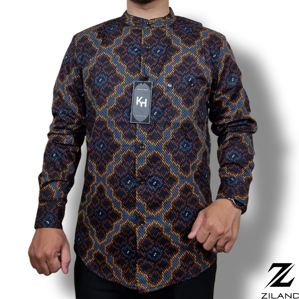 Kemko KH 014 Kemeja Koko Pria Lengan Panjang Katun High Quality