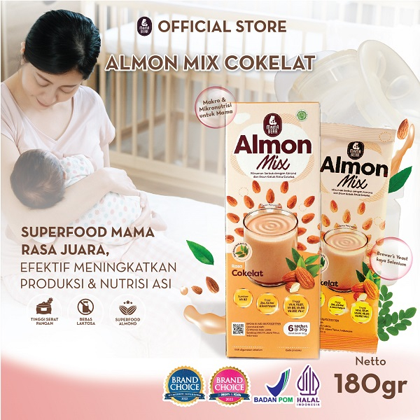 Almon Mix / Soyamix Minuman Pelancar / Booster Asi Zoyamix dari Mama Bear Susu Almond