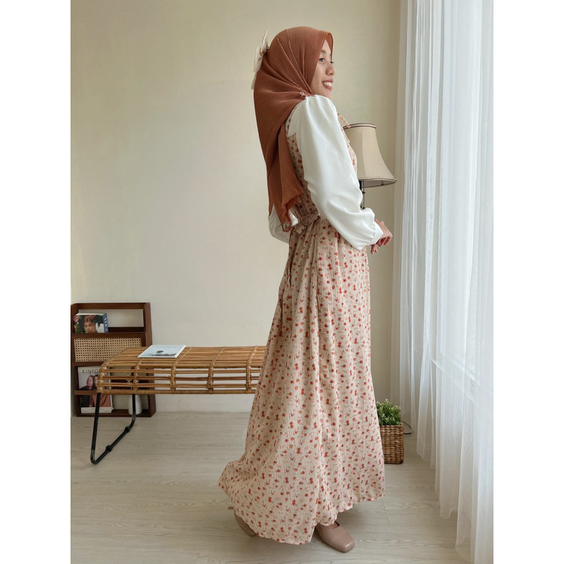 Hagia Overall Dress Gamis Bunga Hagia by Studhijabstore