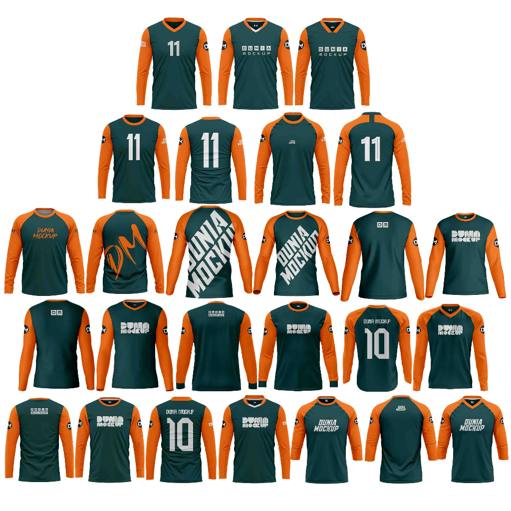 Mockup Jersey Lengan Panjang - COREL DRAW (Produk Digital)