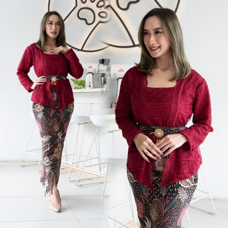 stelan panjang kutubaru/kebaya brokat