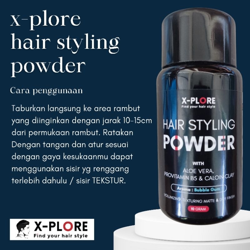 Hair Powder X-Plore Bubuk Rambut Hair Styling Texture Pomade Bubuk Rambut