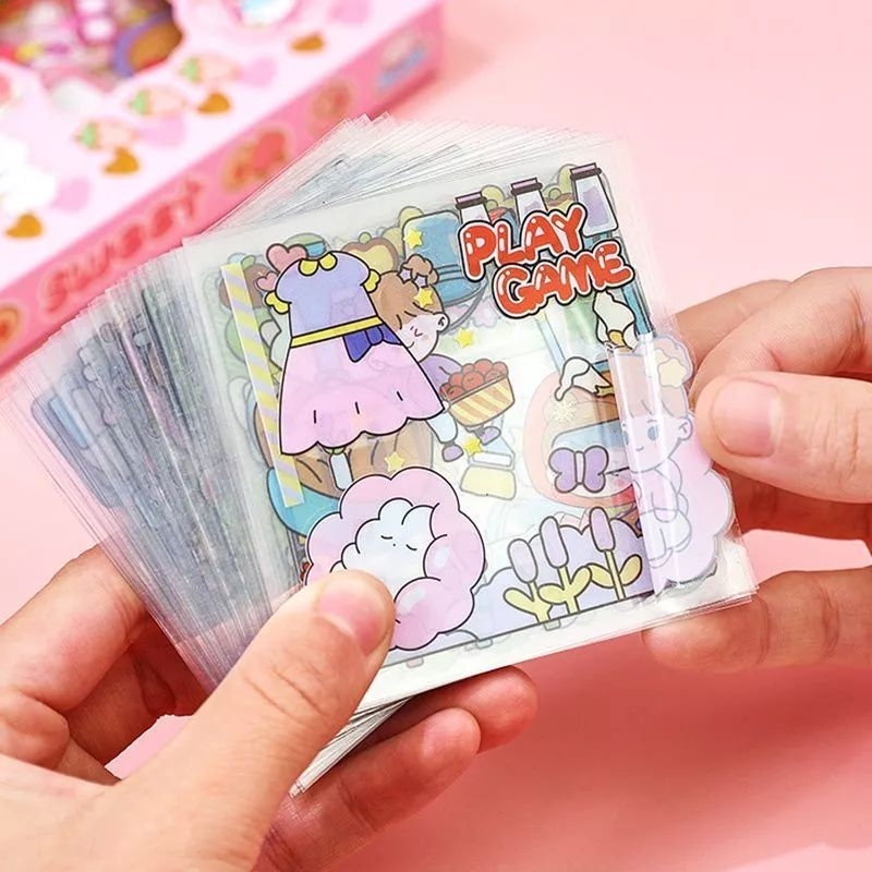 Stiker Anti Air Lucu Transparan Korean 2D Botol Buku Dekorasi Ecer