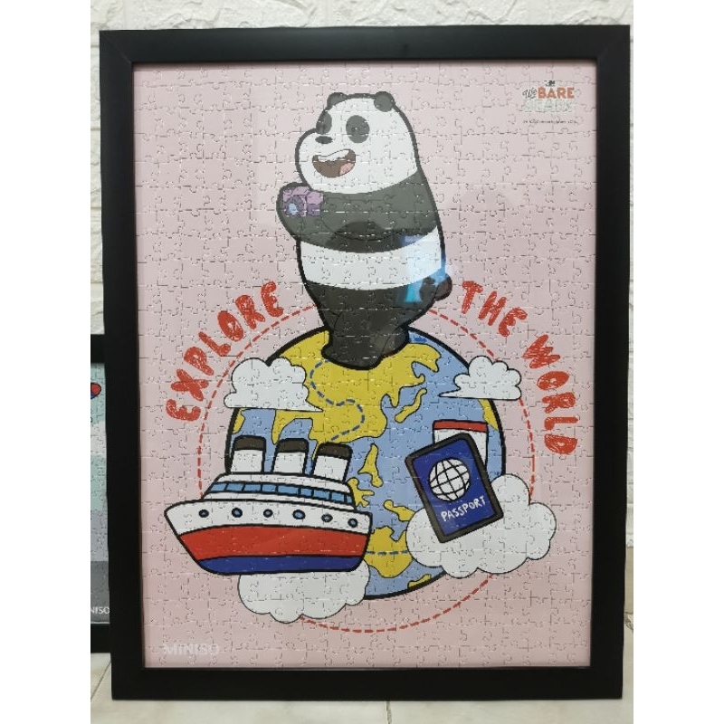 Puzzle 500 Miniso+Frame+Kaca