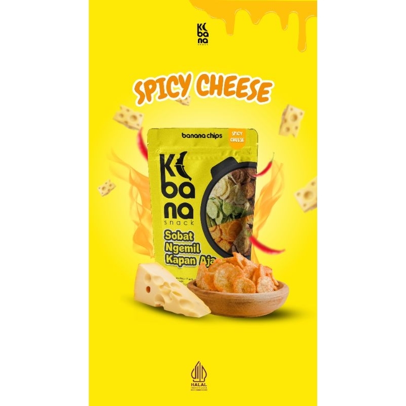 

KERIPIK PISANG KIBANA - BANANA CHIPS VARIAN RASA SPICY CHEESE