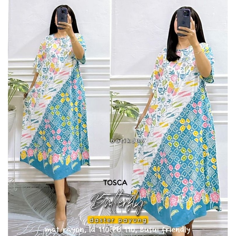 (Semerbak) Daster busui friendly payung Butterfly rayon adem Murah Batik baju tidur remaja wanita Jumbo  Bumil Pastel kos harian rumah rumahan adem tidak luntur motif corak bunga terkini cantik viral premium 2022 Jogja solo tidur grosir simple