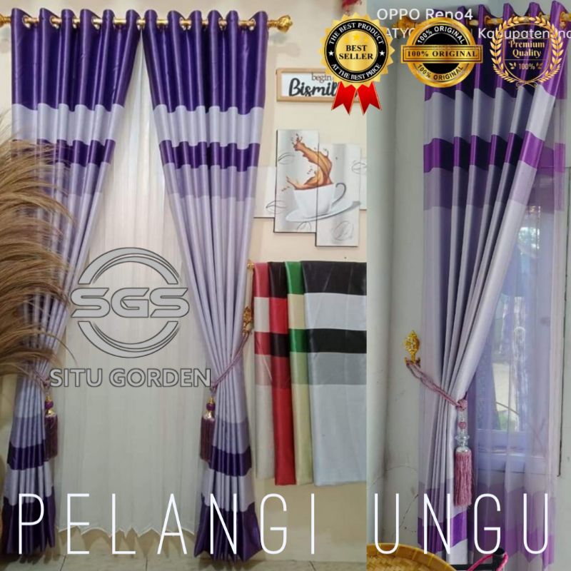 tirai gorden kain jendela dan pintu ruang tamu dan kamar bahan blackout premium import tebal motif p