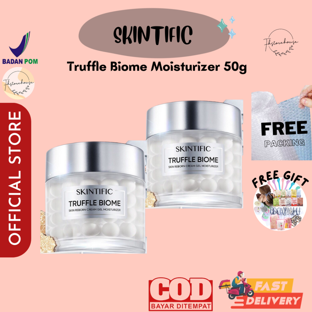 SKINTIFIC Truffle Biome Skin Reborn Cream Gel Moisturizer 50g with 5X Ceramide Skin for Redness / Dryness / Irritation skin