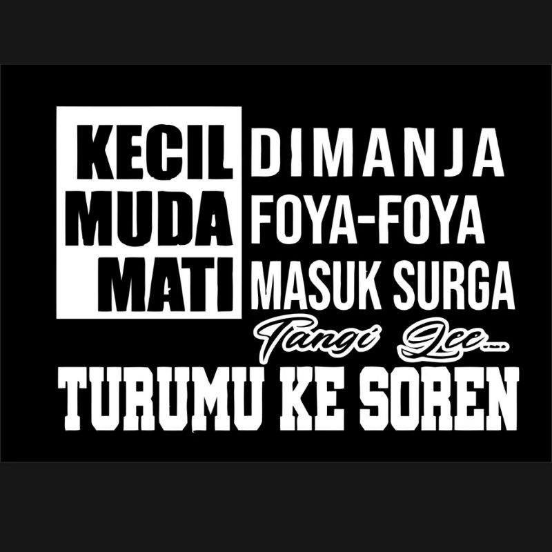 Sticker mobil sticker cutting kata -kata keren