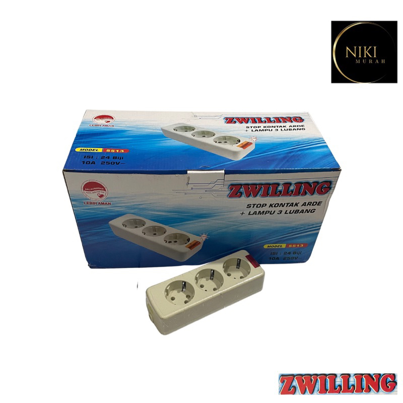 ZWILLING Stop Kontak Stop Kontak Arde Lubang 3