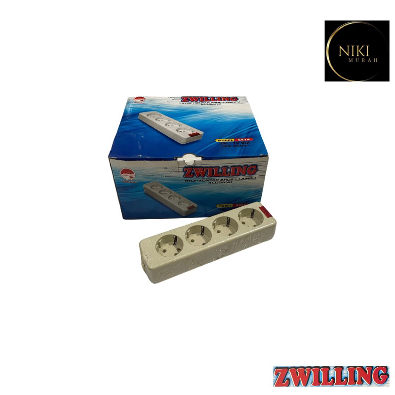 ZWILLING Stop Kontak Stop Kontak Arde Lubang 4