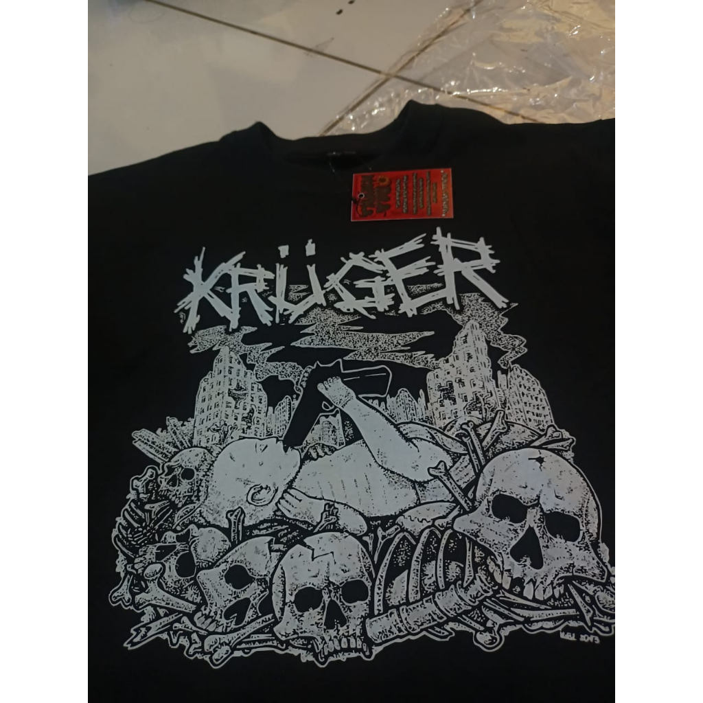 Metafora Tshirt Kruger Vintage lengan pendek hitam Kaos distro Unisex